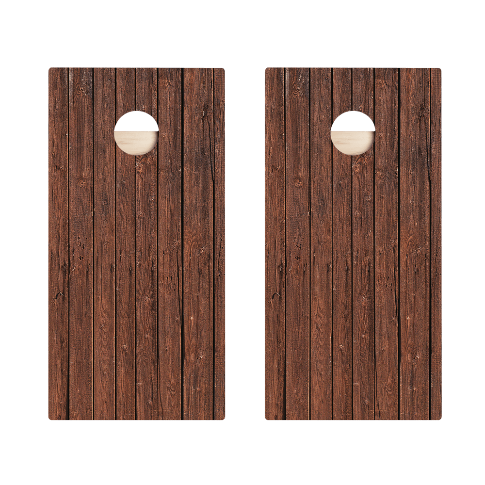Rustic Dark Wood Star Cornhole Boards, - American Cornhole Association