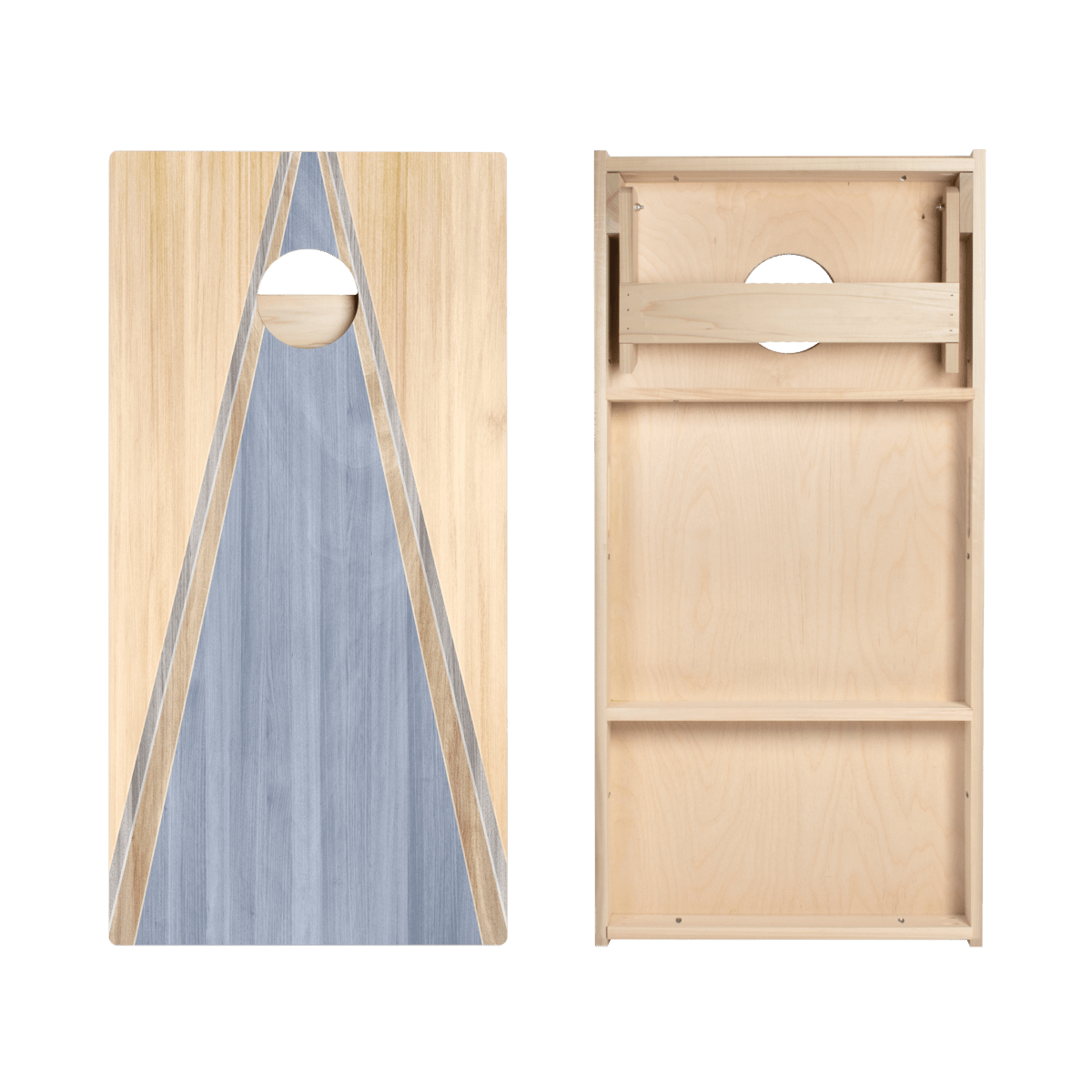 Sky Blue Classic Triangle Star Cornhole Boards, - American Cornhole Association