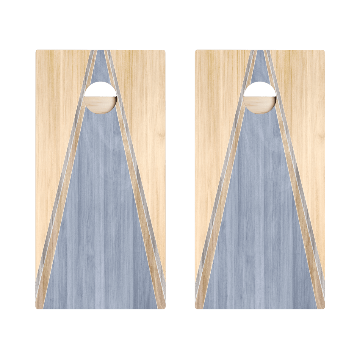 Sky Blue Classic Triangle Star Cornhole Boards, - American Cornhole Association