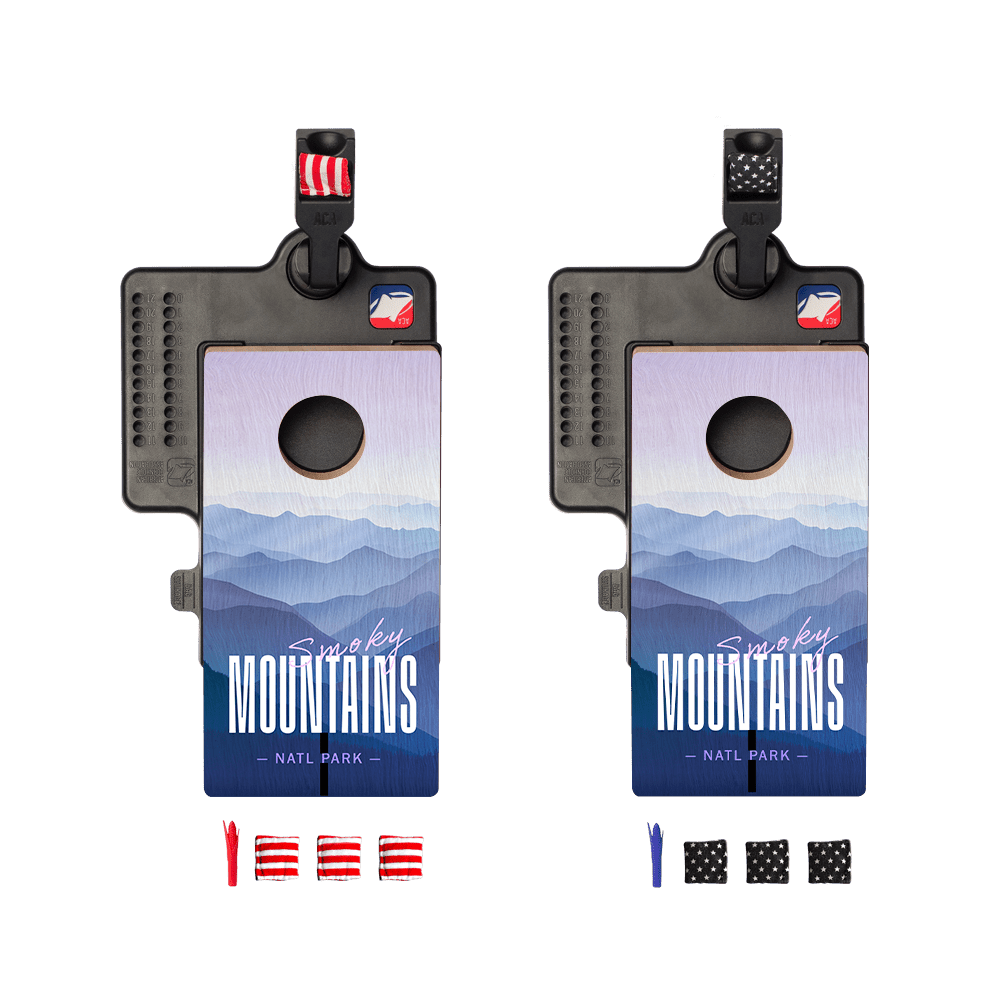 Smoky Mountains Double Chuck Mini Cornhole Tabletop Game, - American Cornhole Association