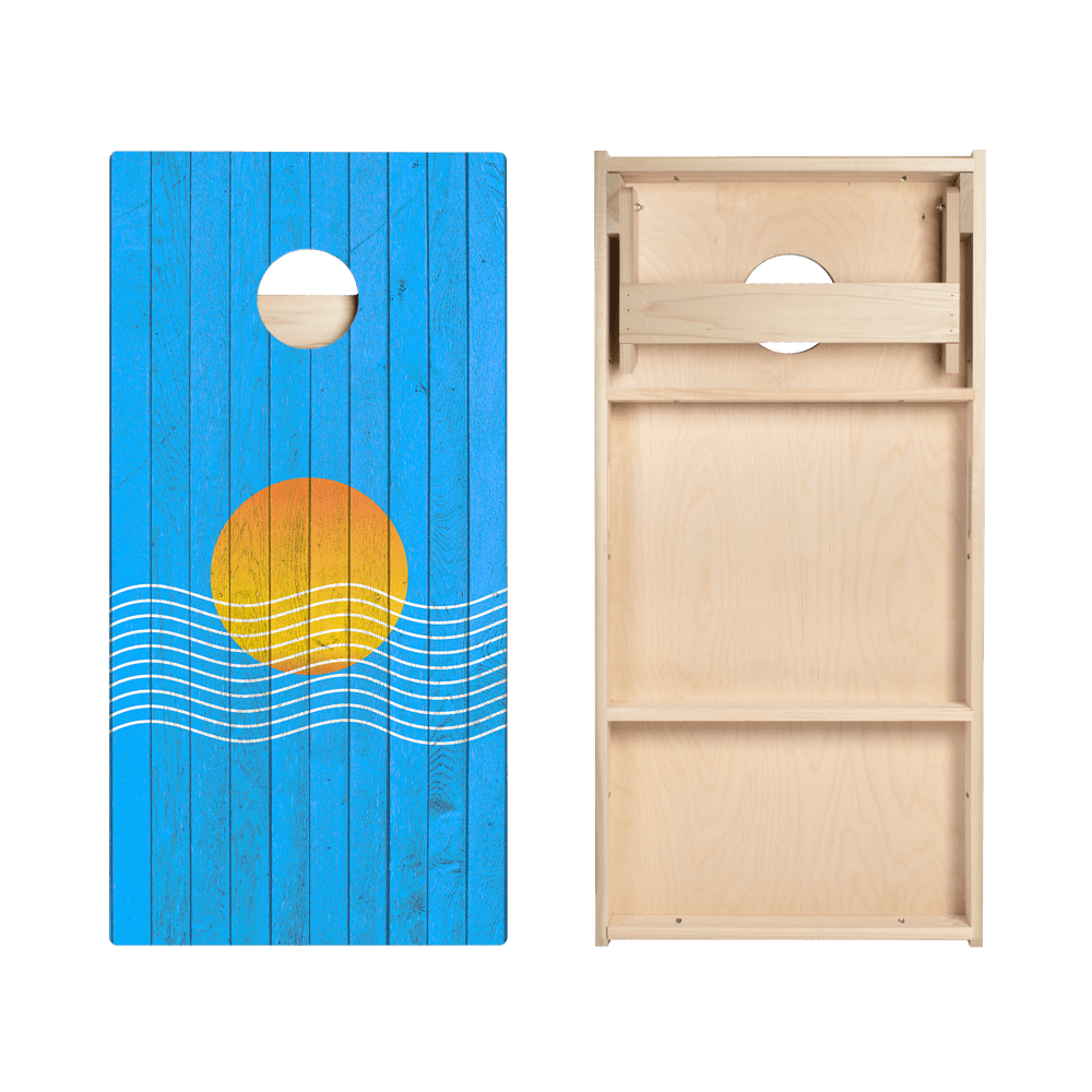 Sunset Waves Star Cornhole Boards, - American Cornhole Association