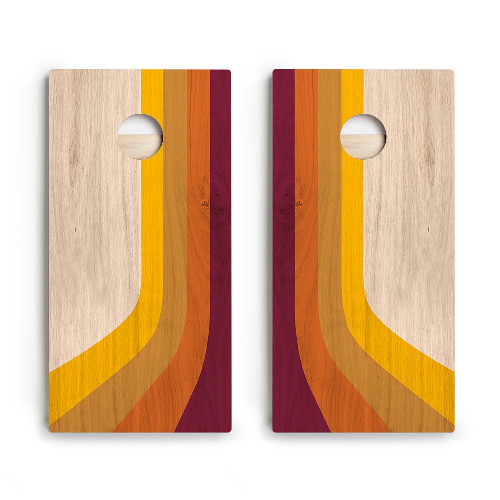 Swashed Stripes Star Cornhole Boards, - American Cornhole Association