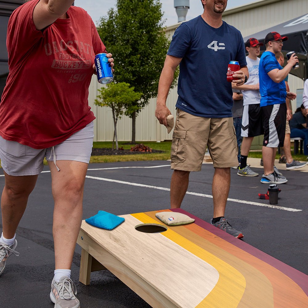Swashed Stripes Star Cornhole Boards, - American Cornhole Association