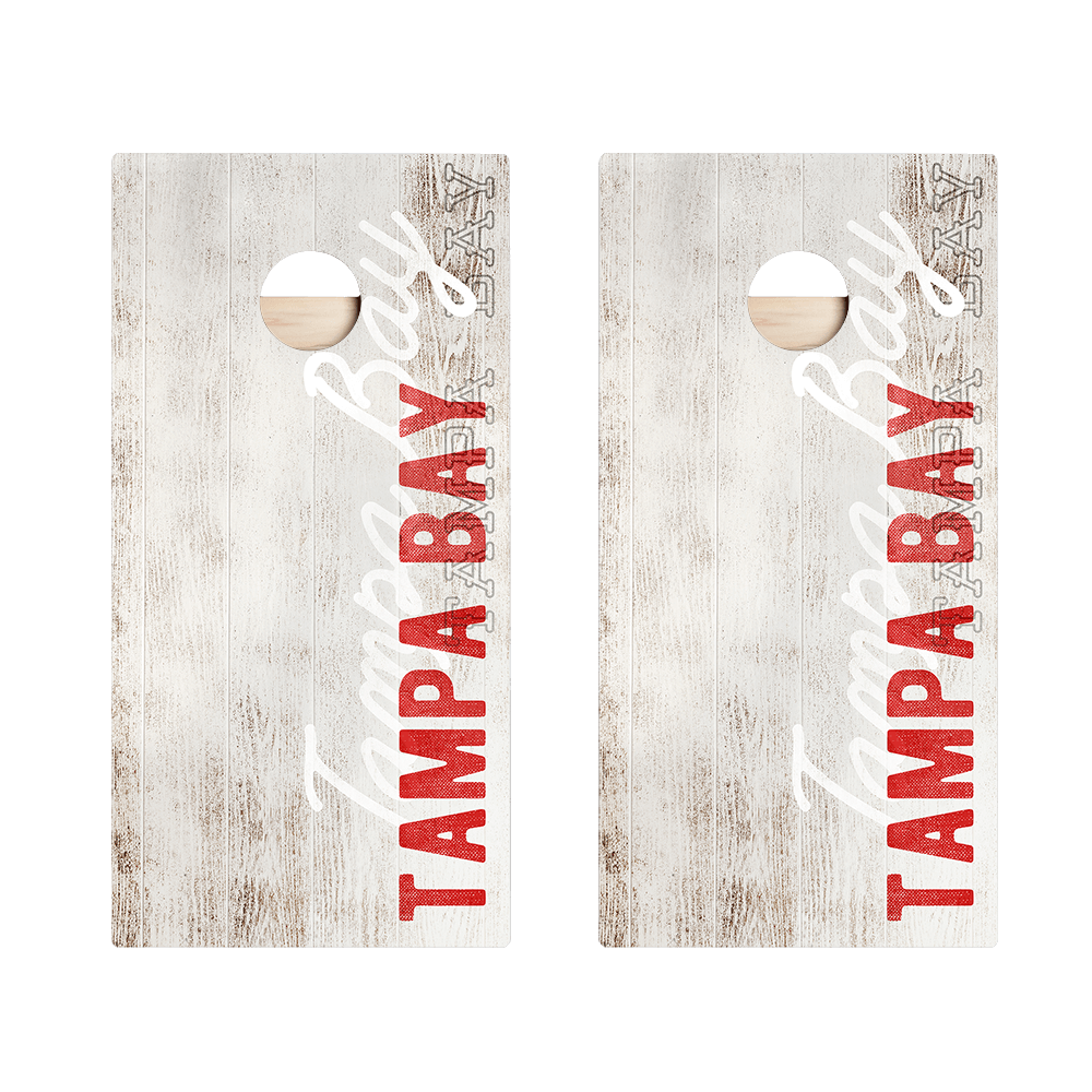 Tampa Bay Football Vintage Gameday Star Cornhole Boards - American Cornhole Association