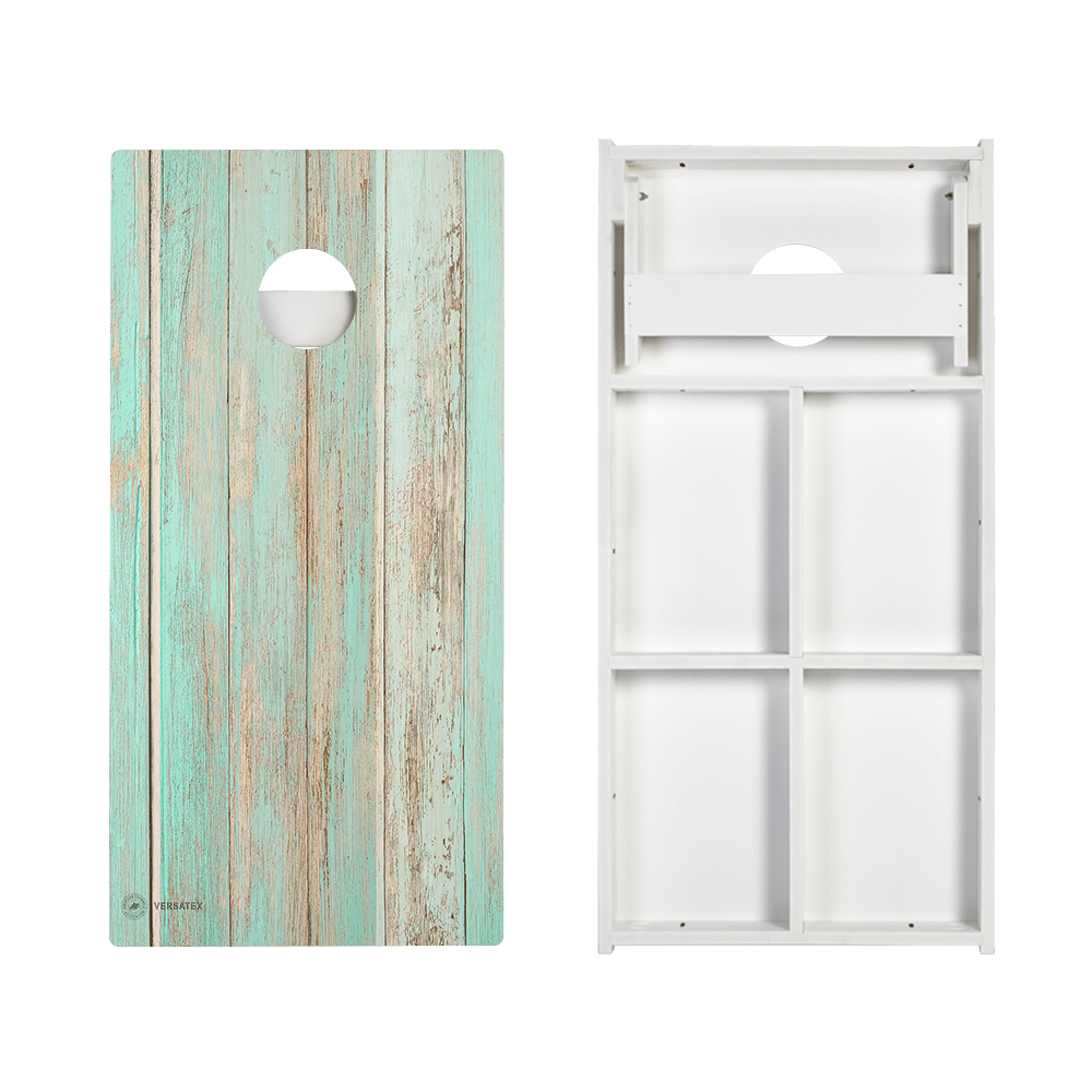 Teal Beach Wood Versatex All-Weather Cornhole Boards - American Cornhole Association