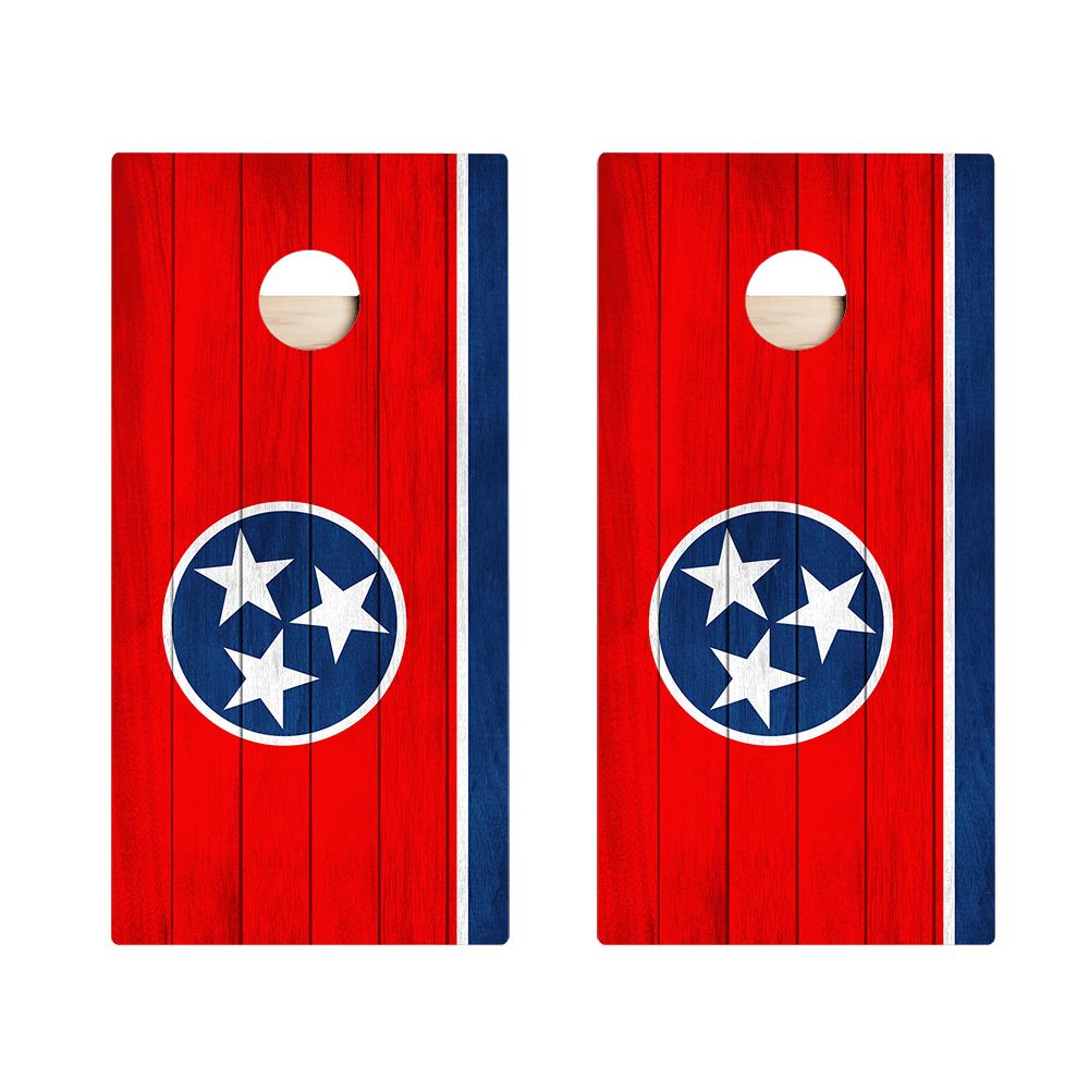 Tennessee Flag Star Cornhole Boards, - American Cornhole Association