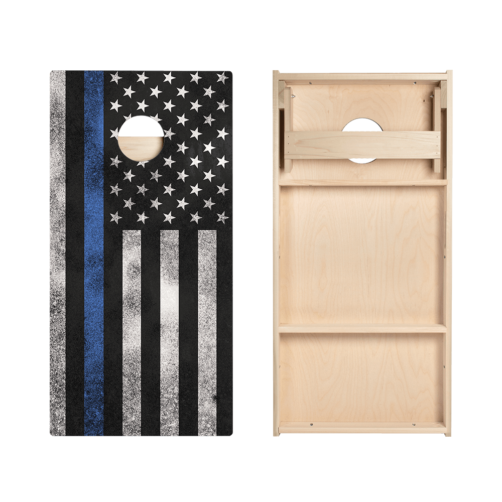 Thin Blue Line Star Cornhole Boards - ACA - 000007 | American Cornhole Association
