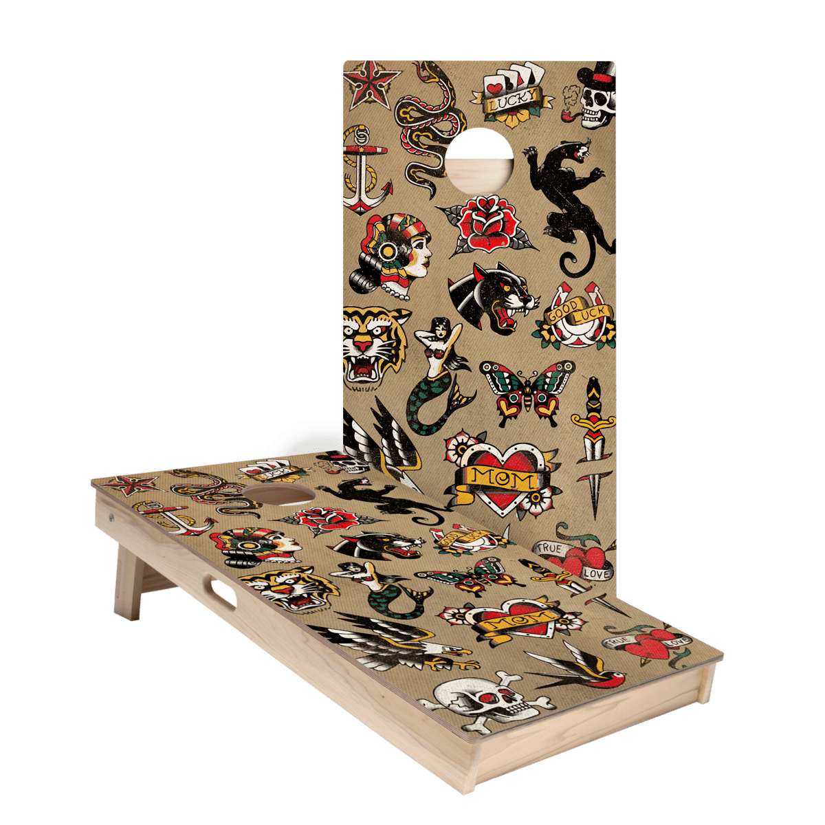 Trad Tattoo Art Star Cornhole Boards, - American Cornhole Association