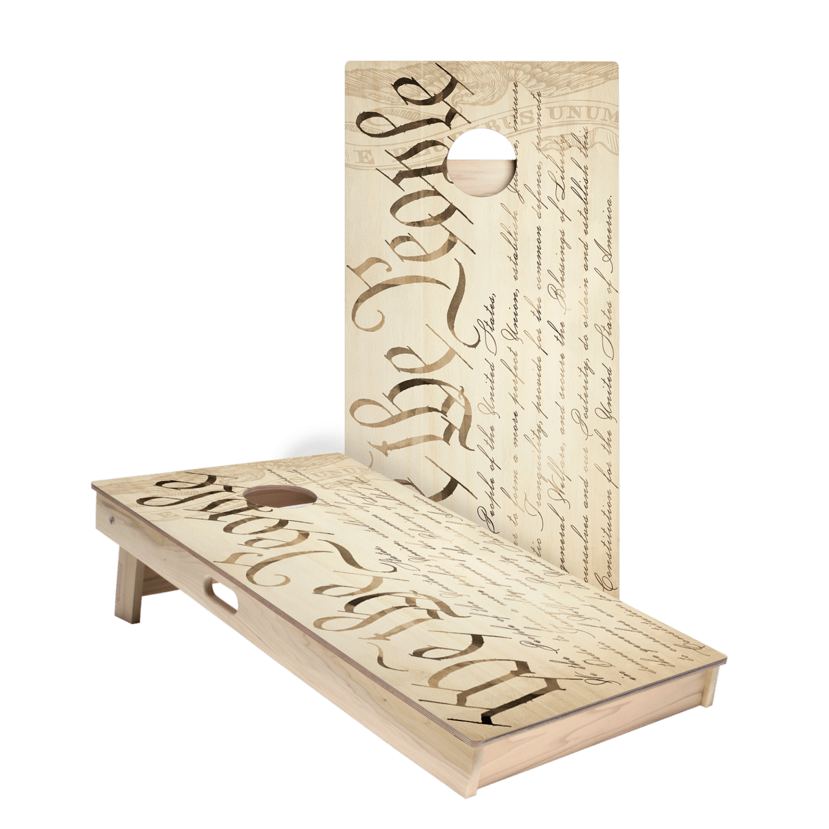 Vintage We the People Star Cornhole Boards, - American Cornhole Association