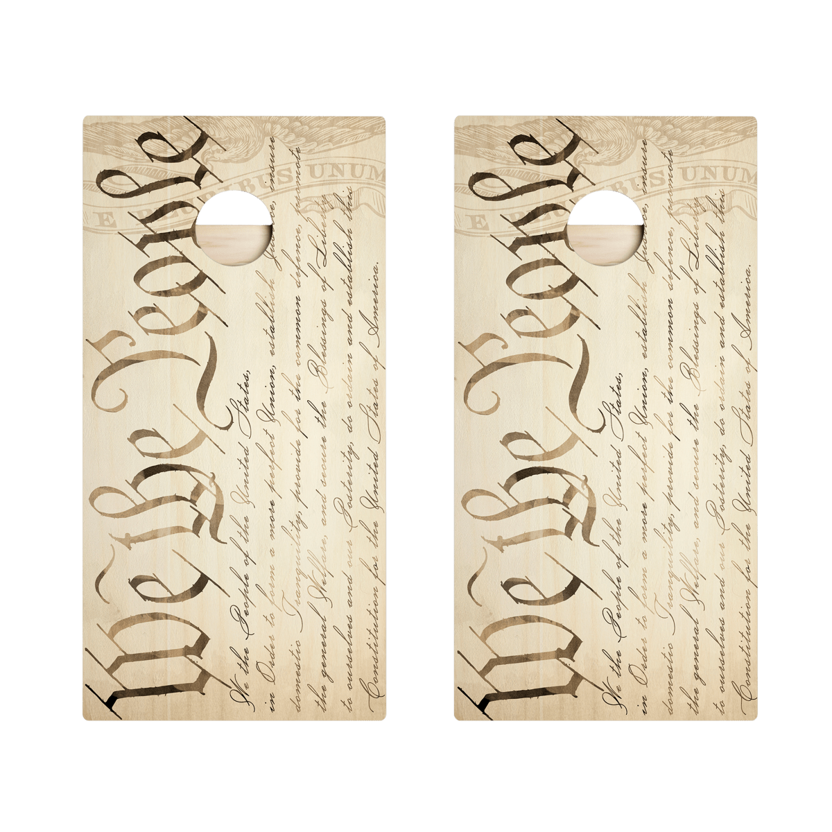 Vintage We the People Star Cornhole Boards, - American Cornhole Association