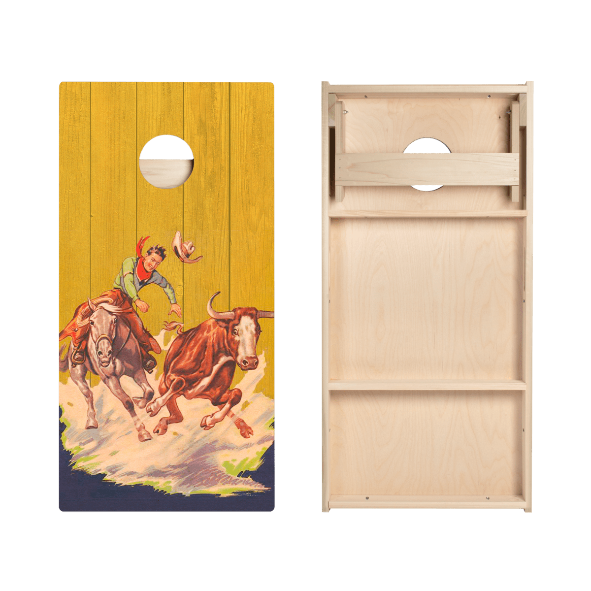Vintage Western Cowboy Star Cornhole Boards, - American Cornhole Association