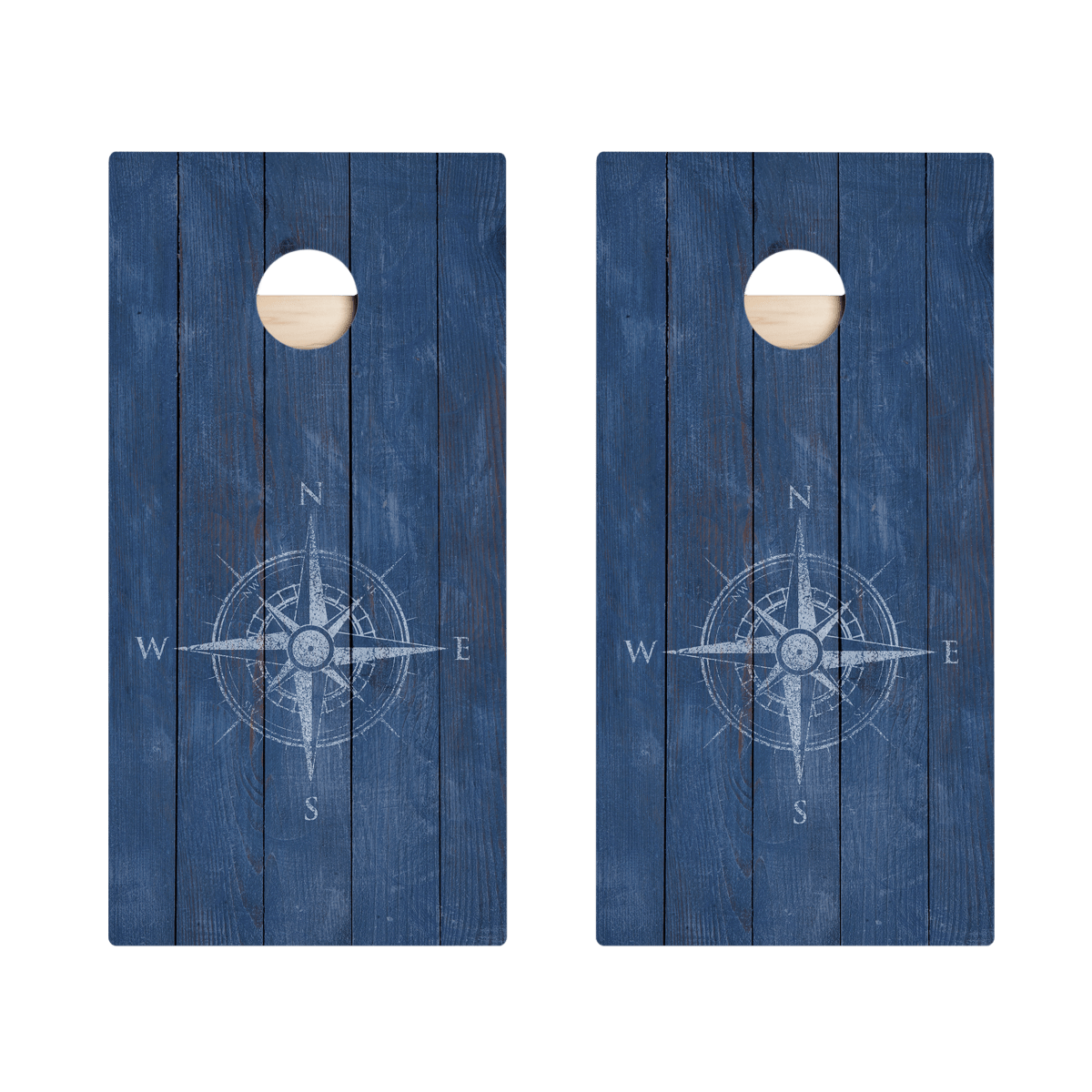 Weathered Wood Compass Star Cornhole Boards, - American Cornhole Association