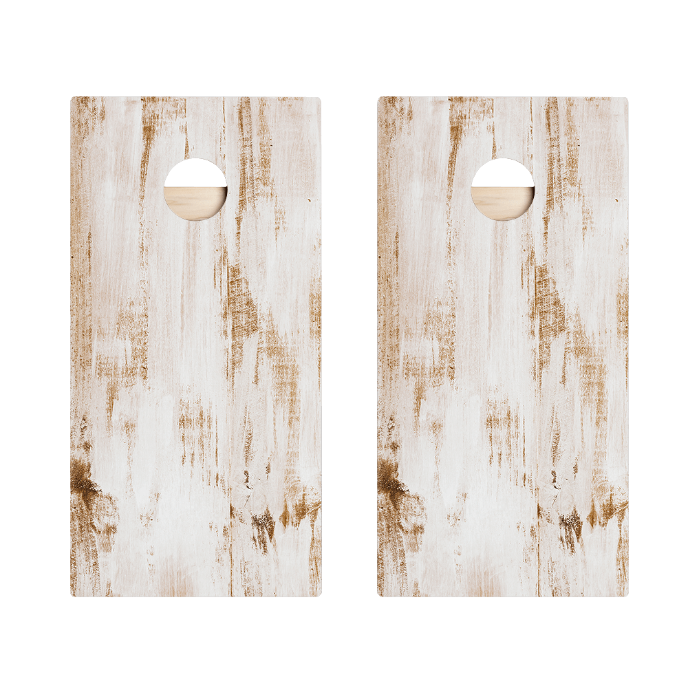 Whitewashed Wood Star Cornhole Boards, - American Cornhole Association