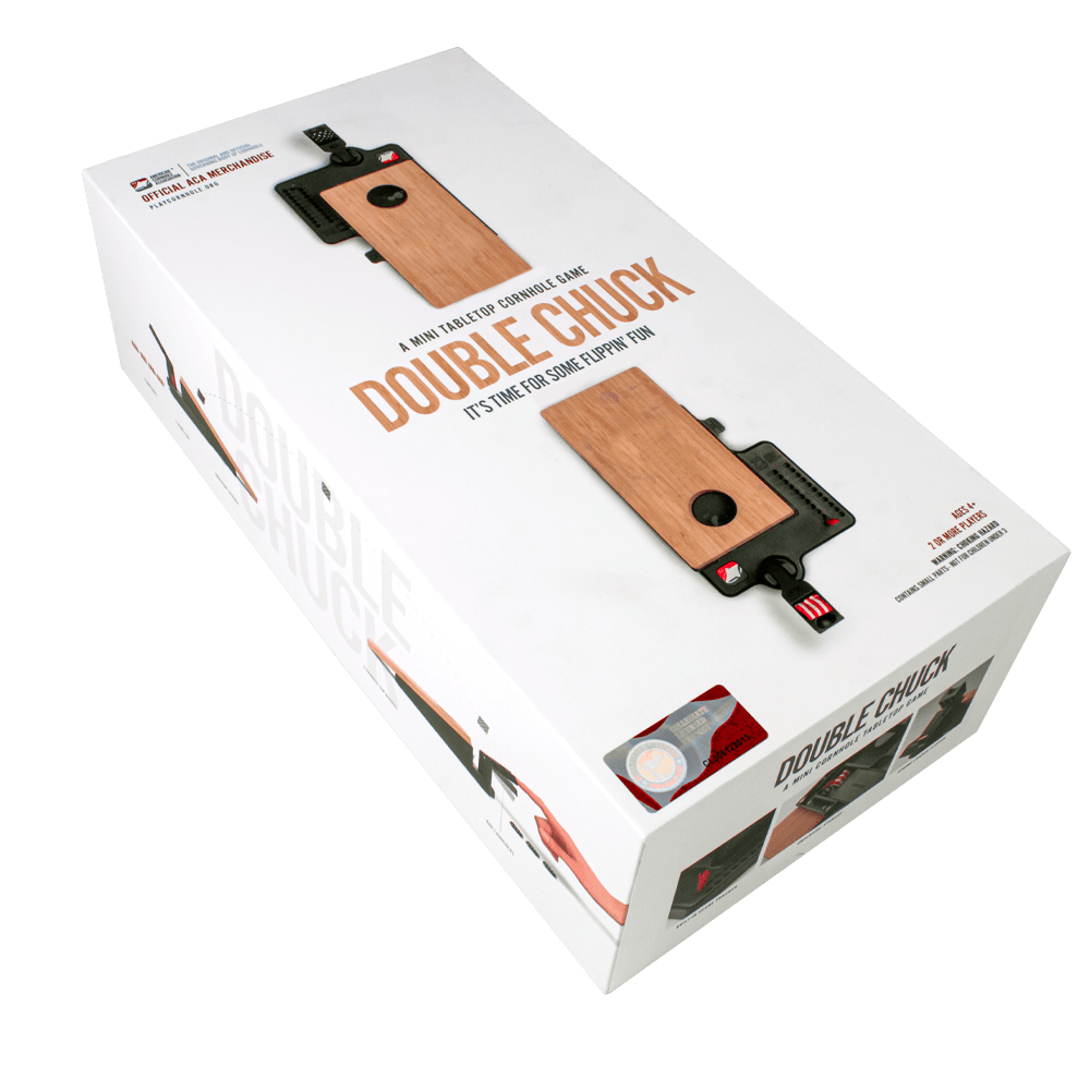 Wooden American Flag Double Chuck Mini Cornhole Tabletop Game, - American Cornhole Association