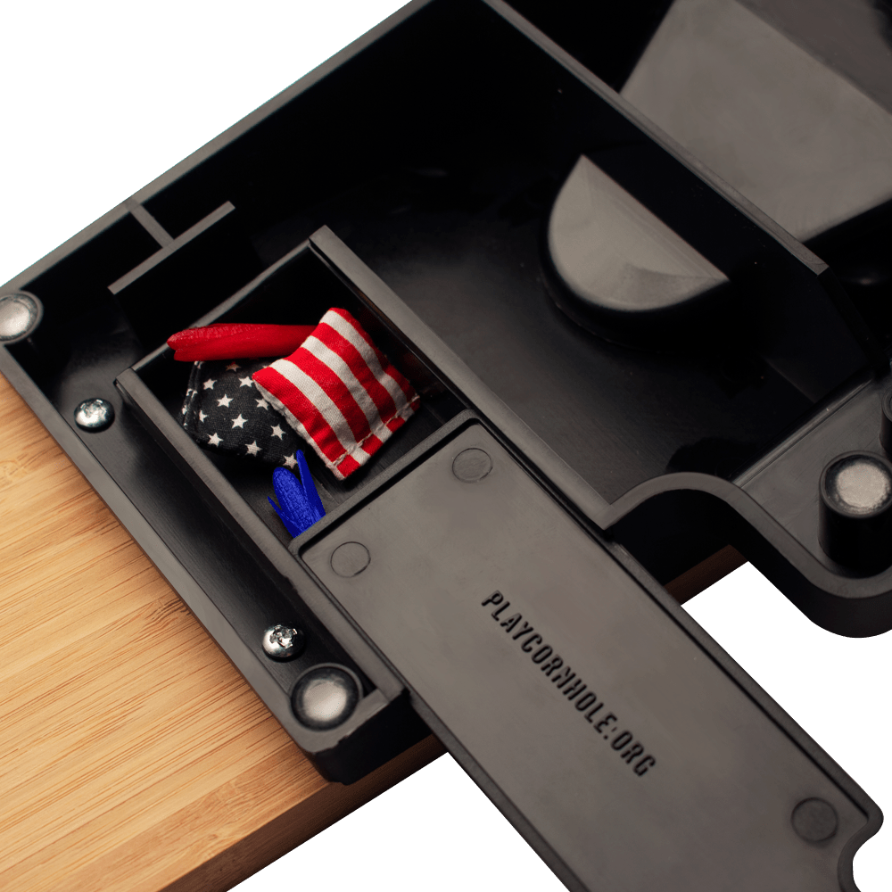 Wooden American Flag Double Chuck Mini Cornhole Tabletop Game, - American Cornhole Association