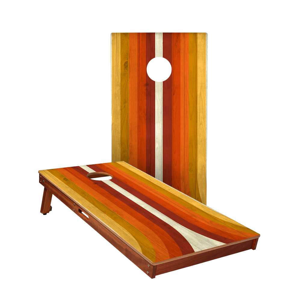 2x4 Sig Pro Retro Orange Curved Professional Regulation Cornhole Boards