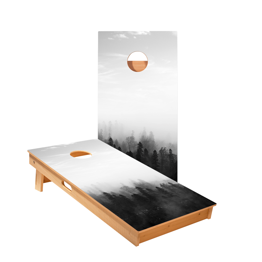 2x4 Star Black And White Forest Professional Regulation Cornhole Boards