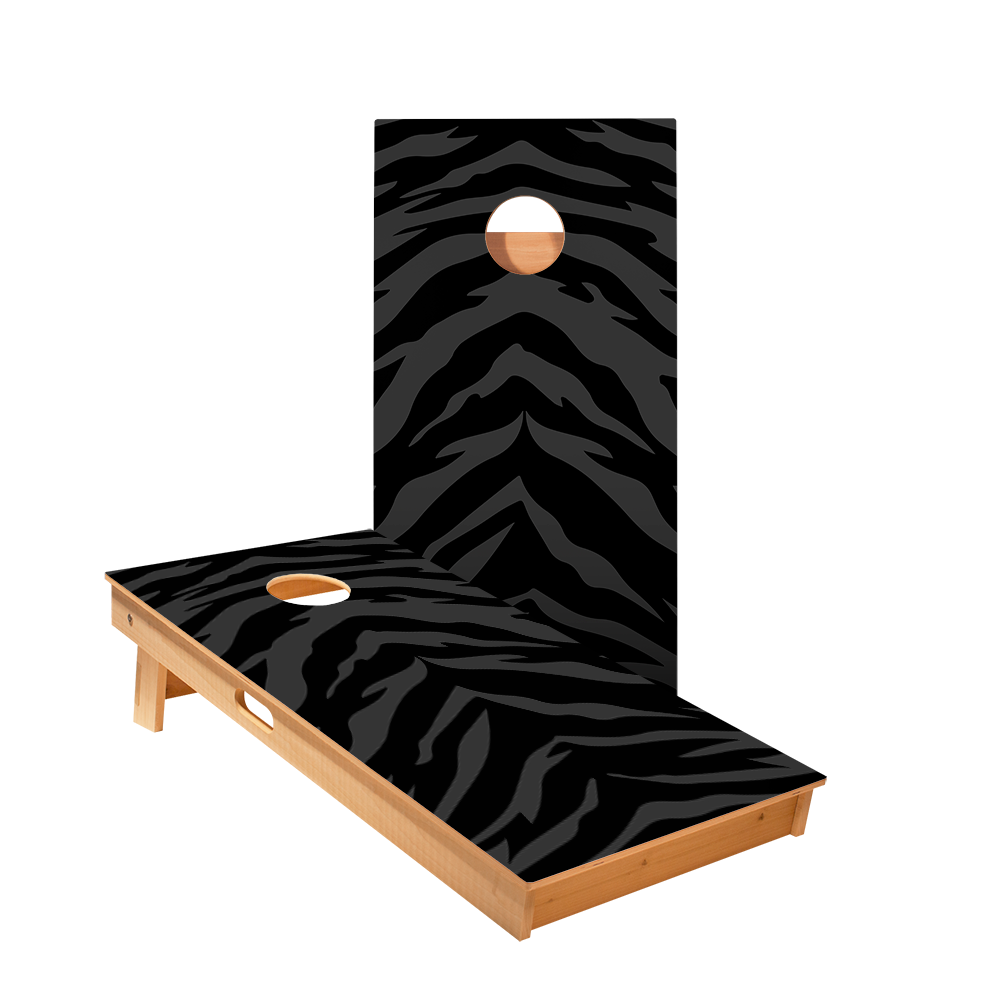 2x4 Star Black Tiger Stripes Professional Regulation Cornhole Boards
