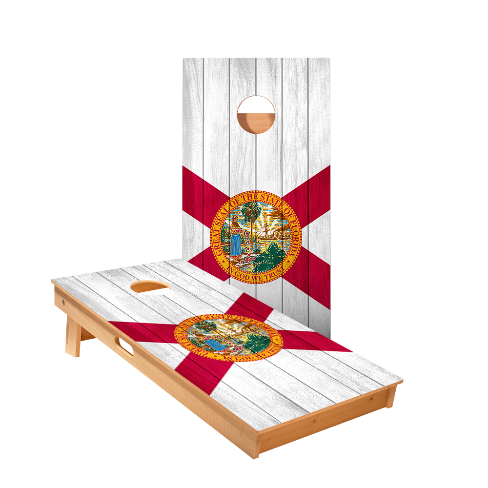 2x4 Star Florida Flag Professional Regulation Cornhole Boards