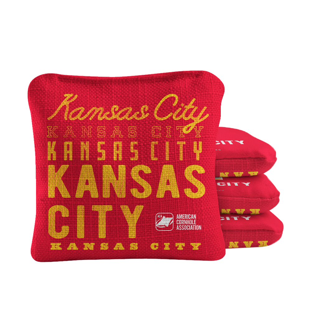 6-in Synergy Pro Gameday Kansas City Football Professional Regulation Cornhole Bags