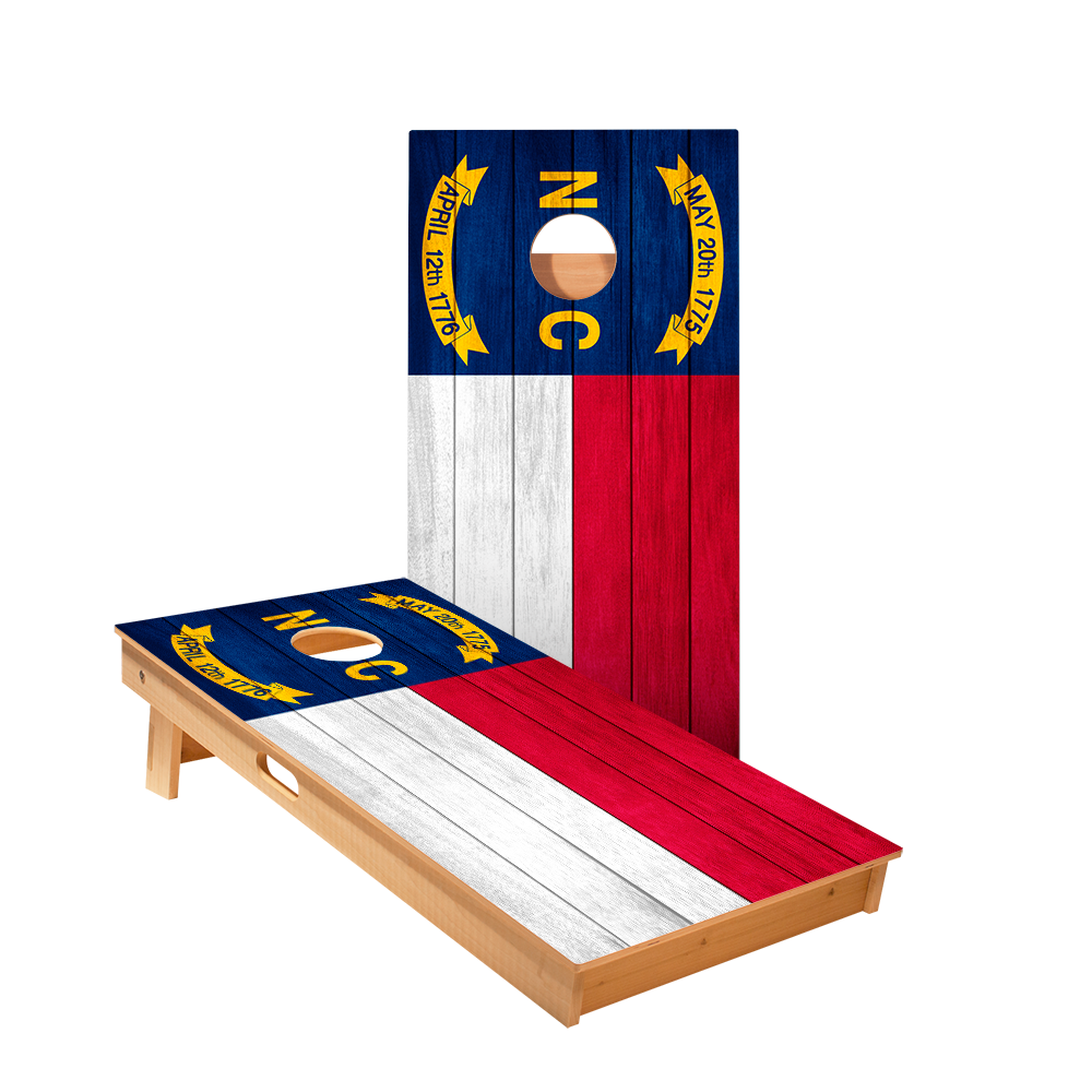 2x4 Star North Carolina Flag Professional Regulation Cornhole Boards