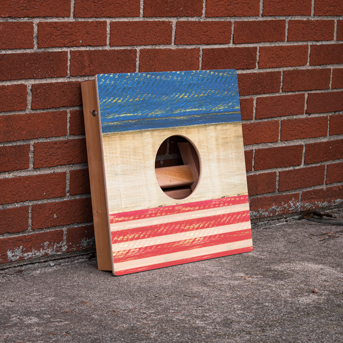 Airmail Box Patriotic Stripes Recreation Cornhole Boards