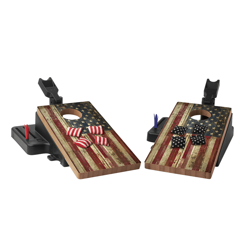 American Flag Double Chuck Mini Cornhole Tabletop Game, - American Cornhole Association
