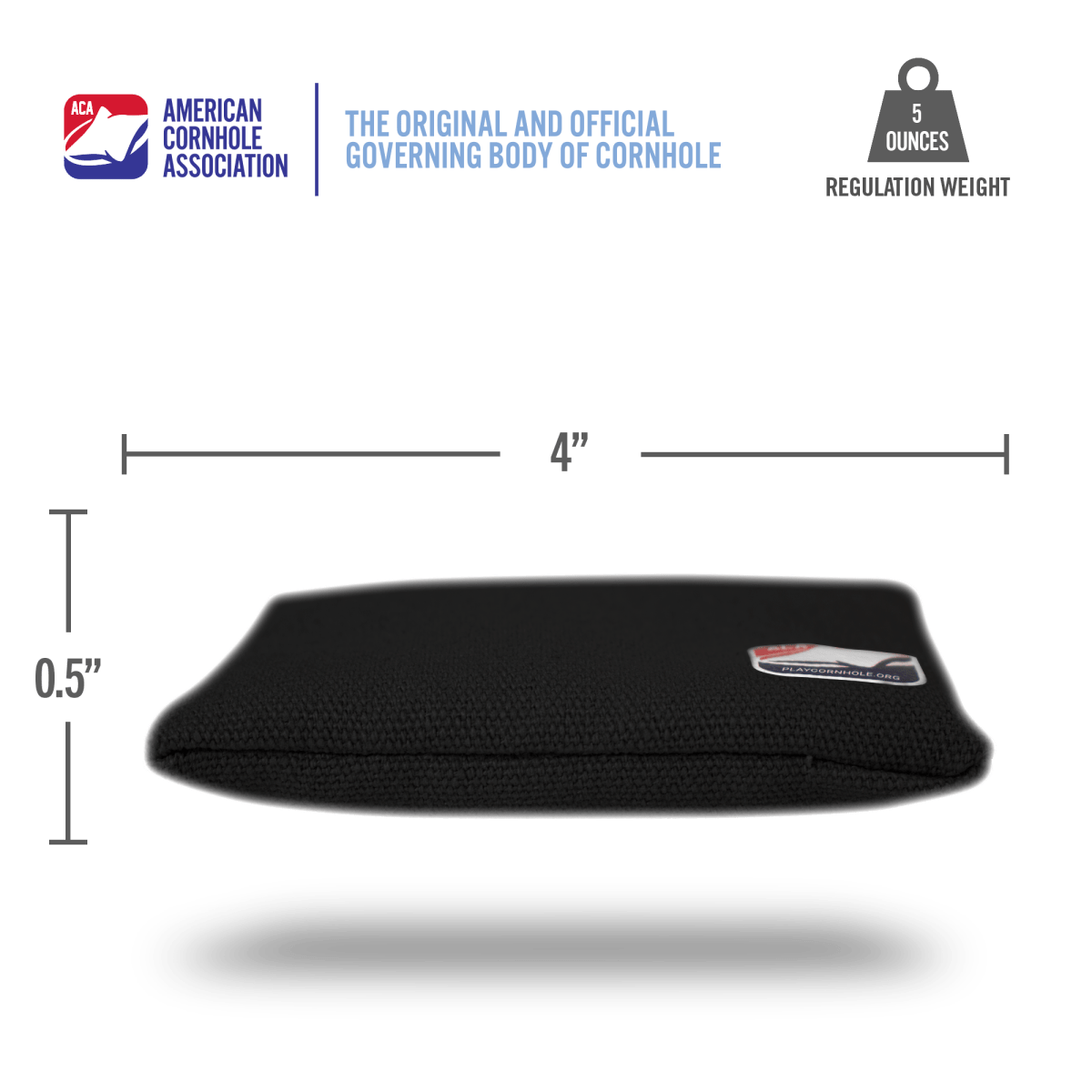 Black Daily 44x Cornhole Bags - American Cornhole Association