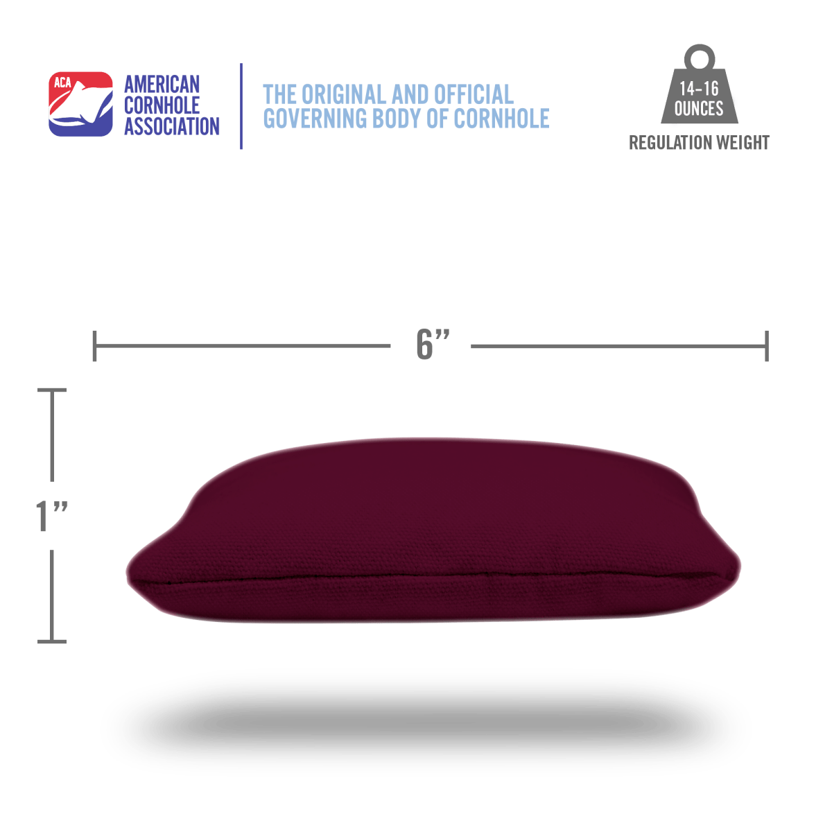 Burgundy Daily 66x Cornhole Bags, - American Cornhole Association