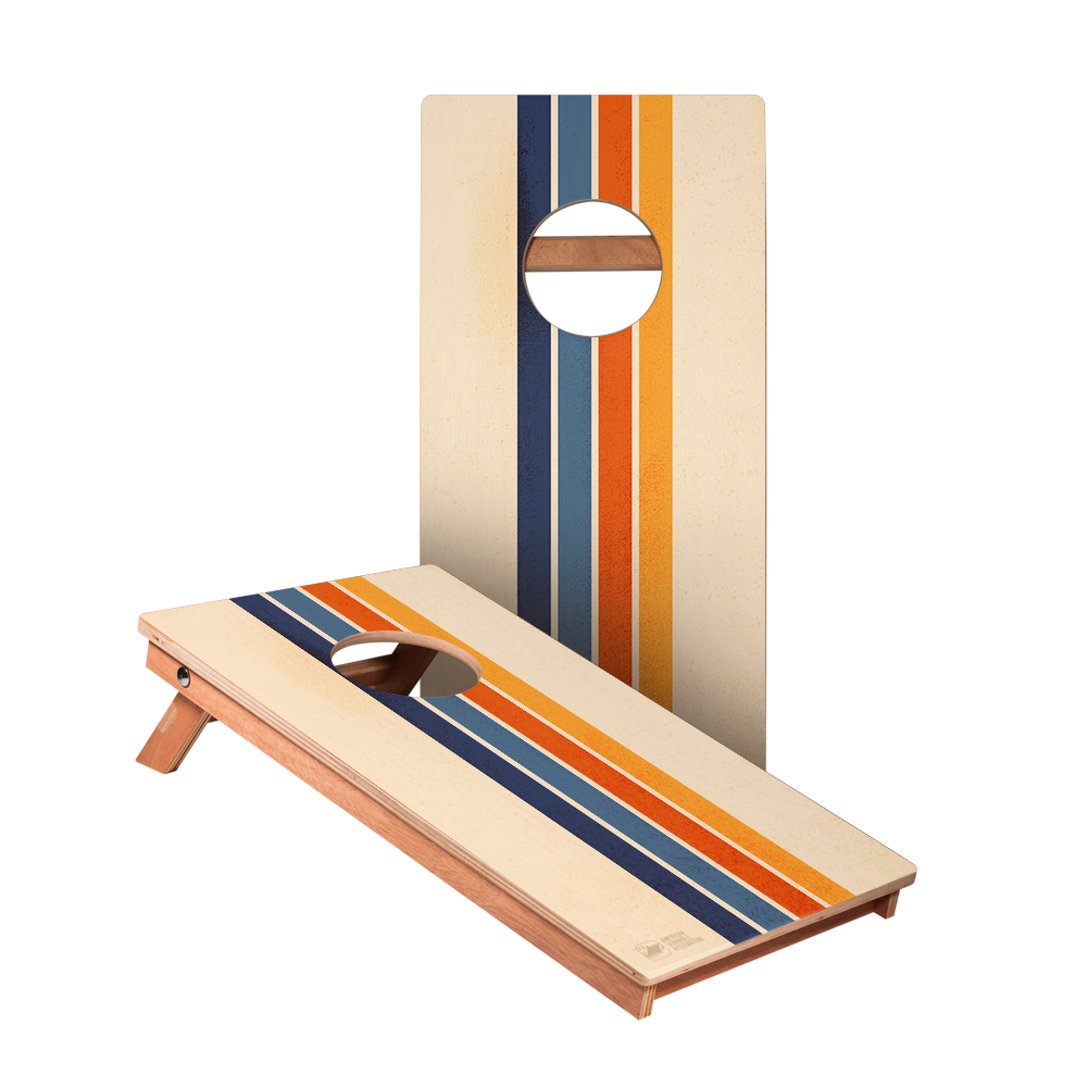1x2 Backyard 1200 Vintage Stripes Recreation Cornhole Boards
