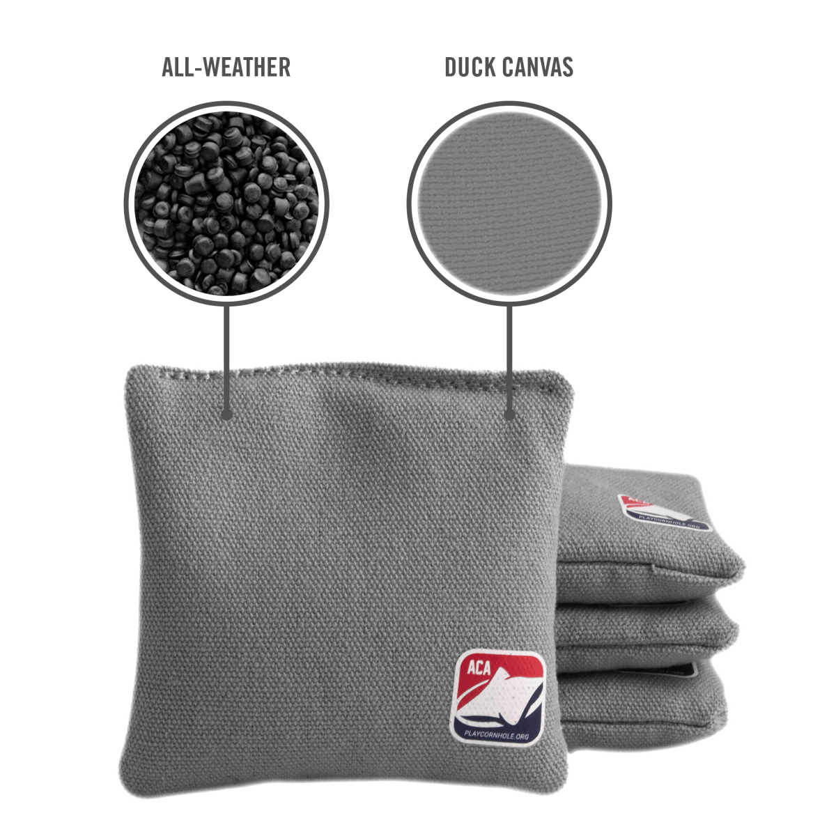 Gray Daily 44x Cornhole Bags - American Cornhole Association