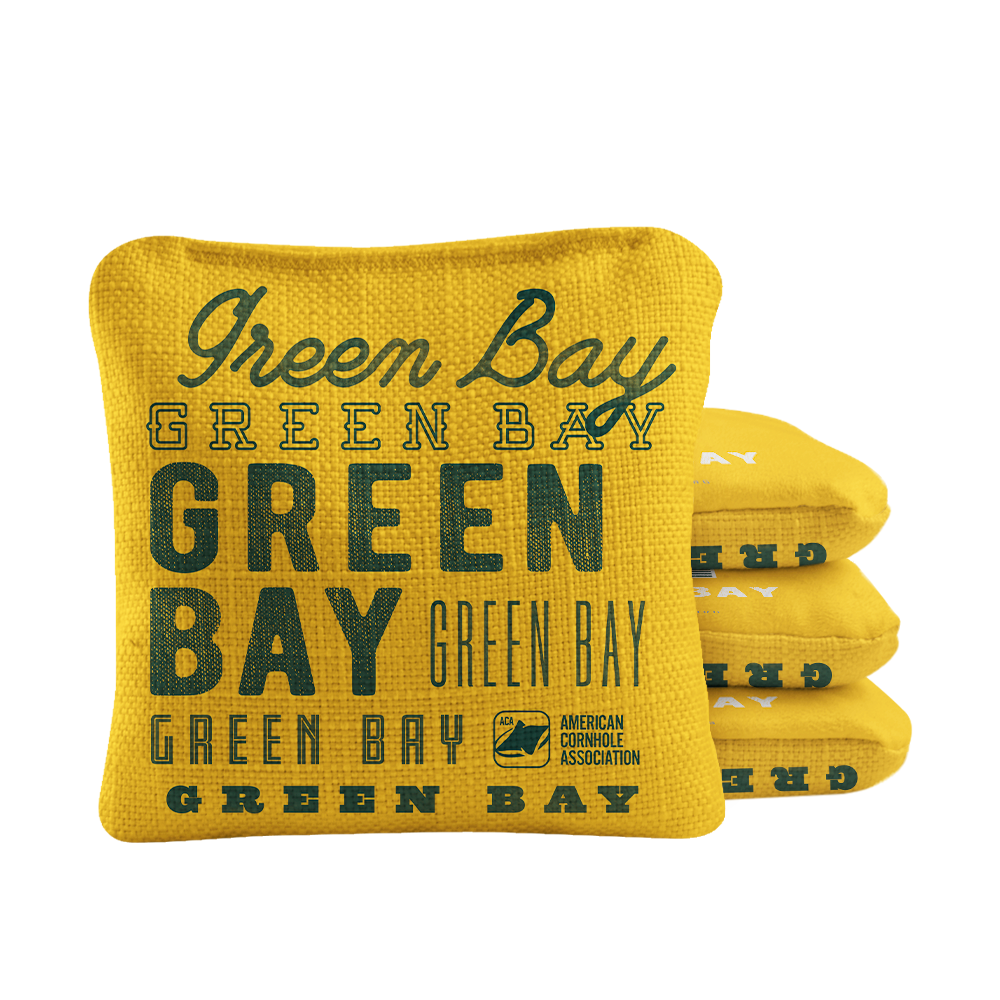 6-in Synergy Pro Gameday Green Bay Football Professional Regulation Cornhole Bags