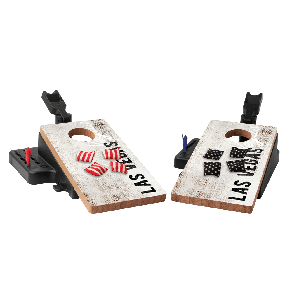 Las Vegas Football Vintage Gameday Double Chuck Mini Cornhole Tabletop Game, - American Cornhole Association