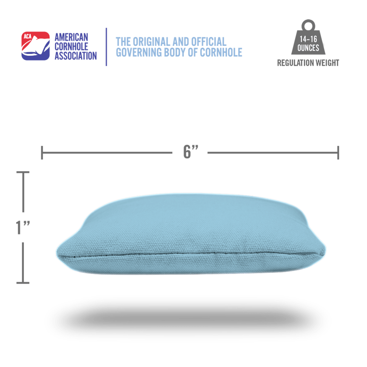 Light Blue Daily 66x Cornhole Bags, - American Cornhole Association