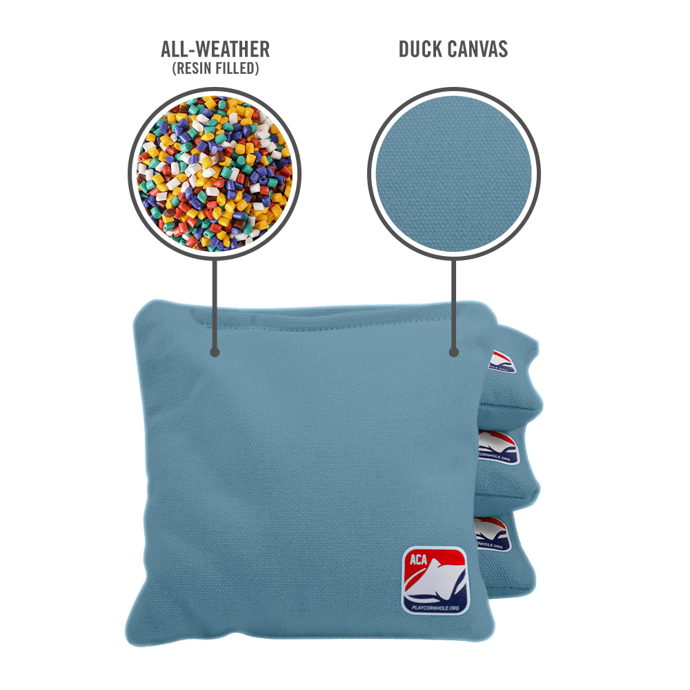 Light Blue Daily 66x Cornhole Bags, - American Cornhole Association