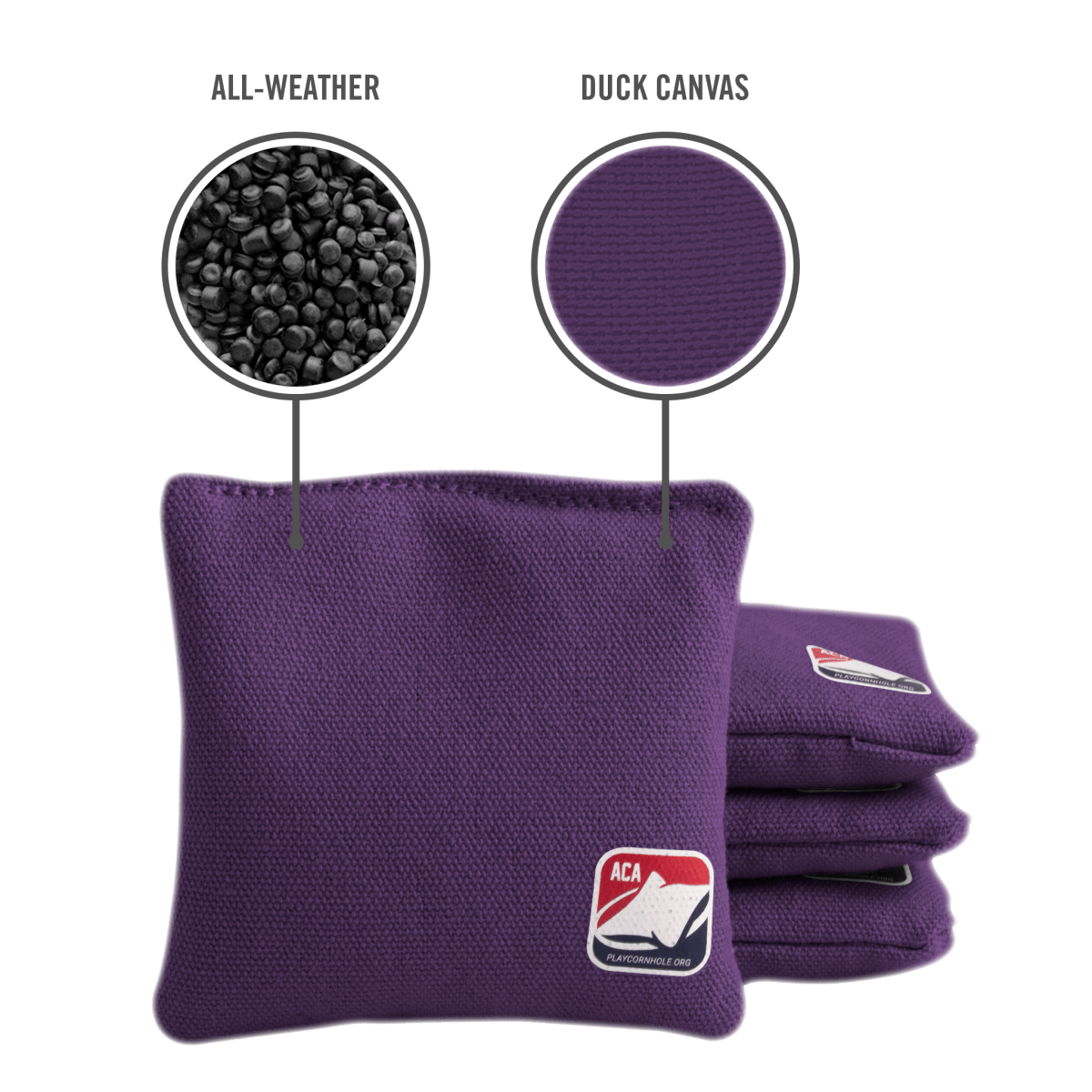 Purple Daily 44x Cornhole Bags - American Cornhole Association