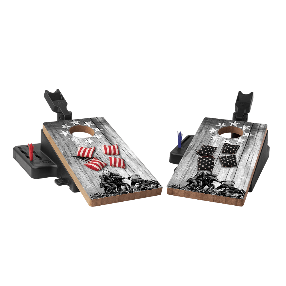 Raise The Flag Double Chuck Mini Cornhole Tabletop Game, - American Cornhole Association