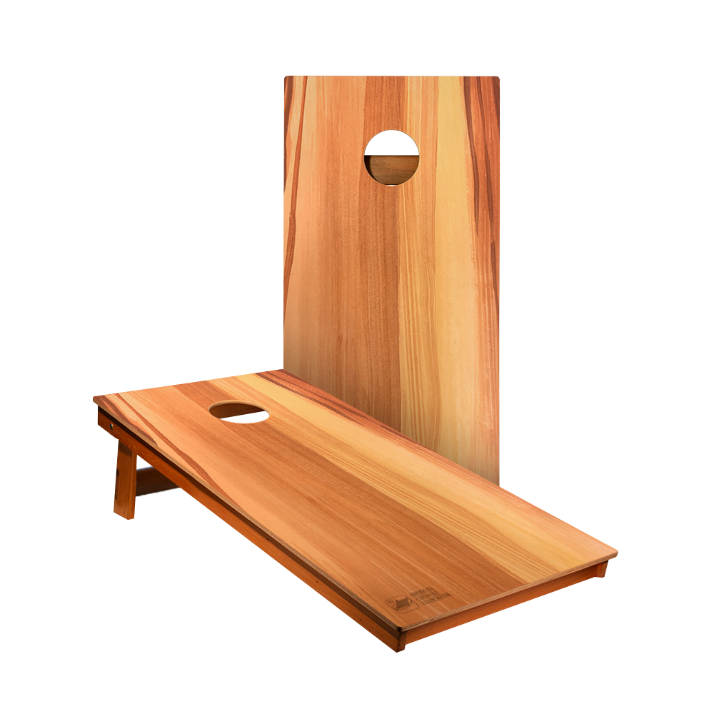 2x4 Backyard 2400 Raw Wood Panel Recreational Cornhole Boards