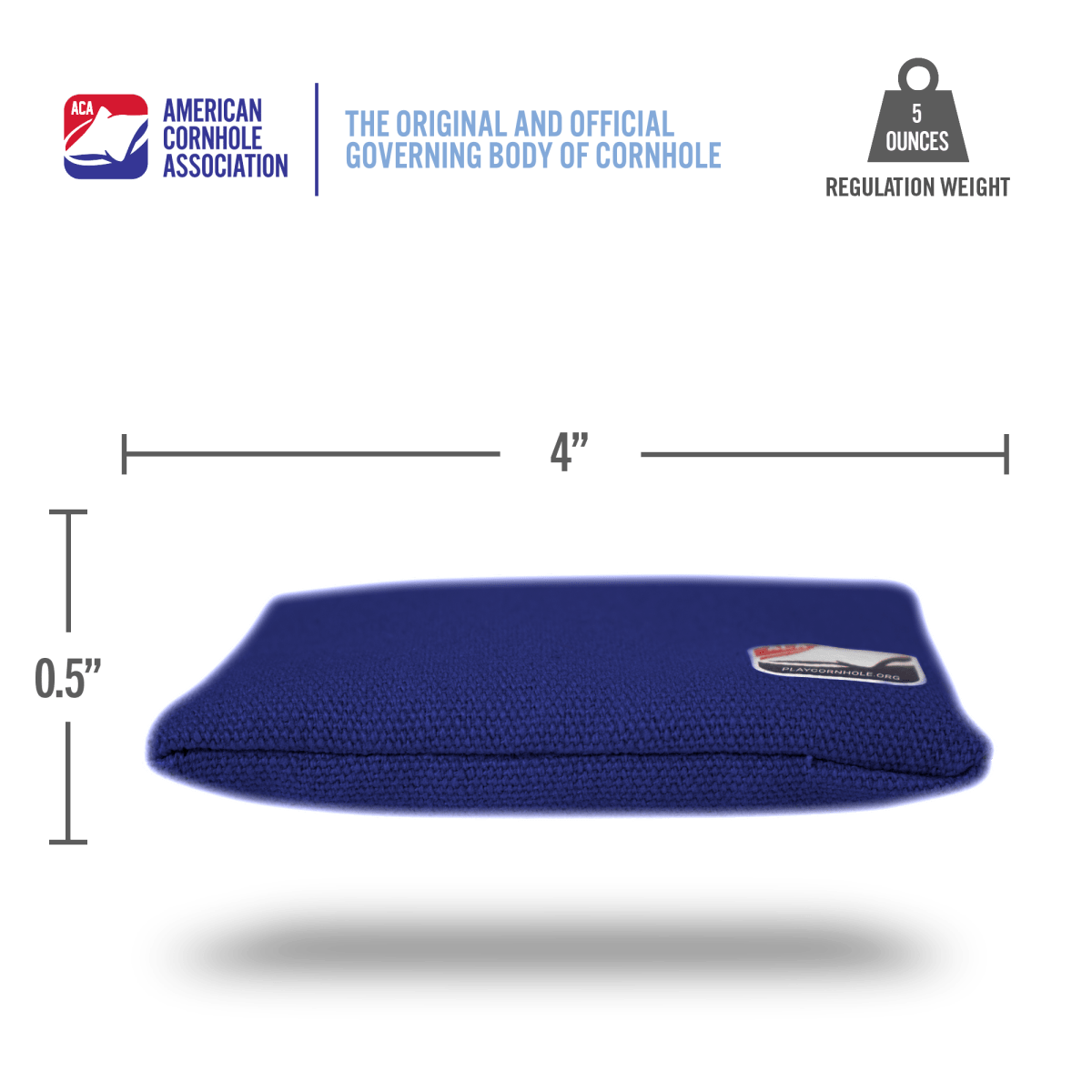 Royal Blue Daily 44x Cornhole Bags - American Cornhole Association