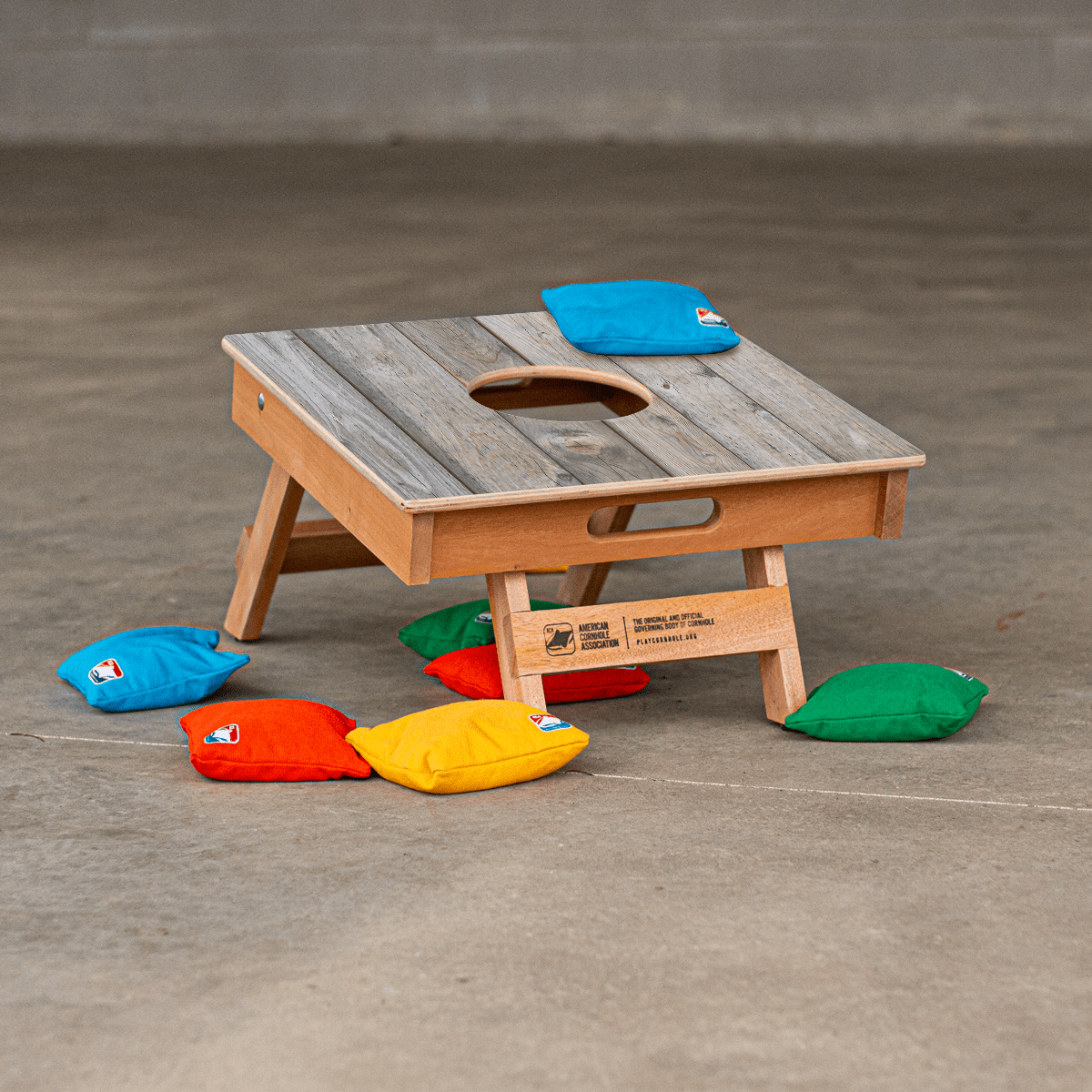 Rustic Wood Cornhole Airmail Box, - American Cornhole Association