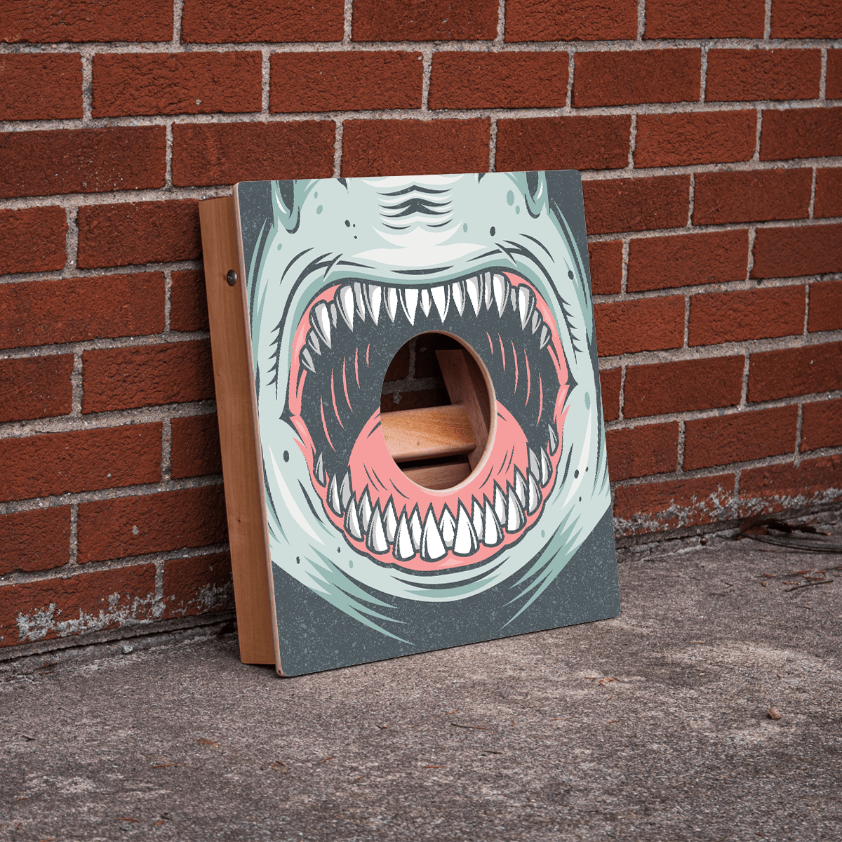 Shark Mouth Cornhole Airmail Box, - American Cornhole Association