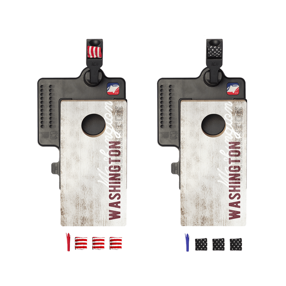 Washington Football Vintage Gameday Double Chuck Mini Cornhole Tabletop Game - 105790 - 42 | American Cornhole Association