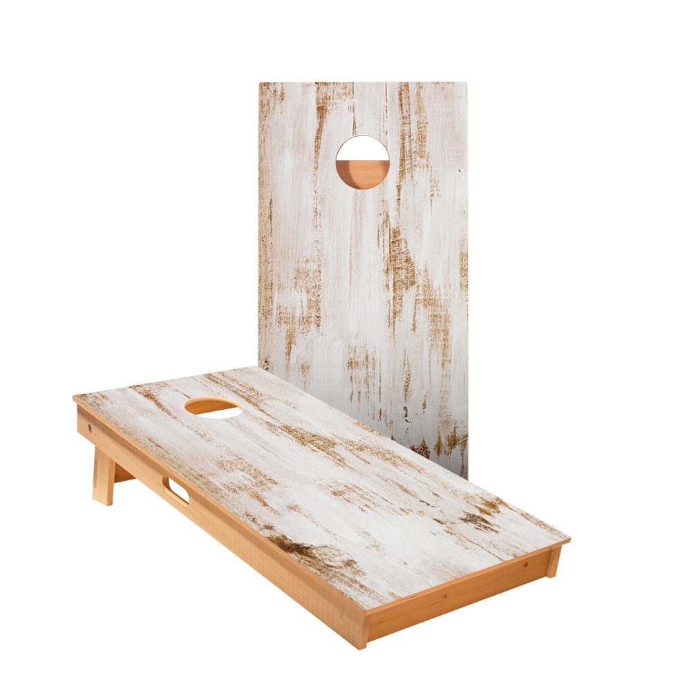 2x4 Star Whitewashed Wood Professional Regulation Cornhole Boards