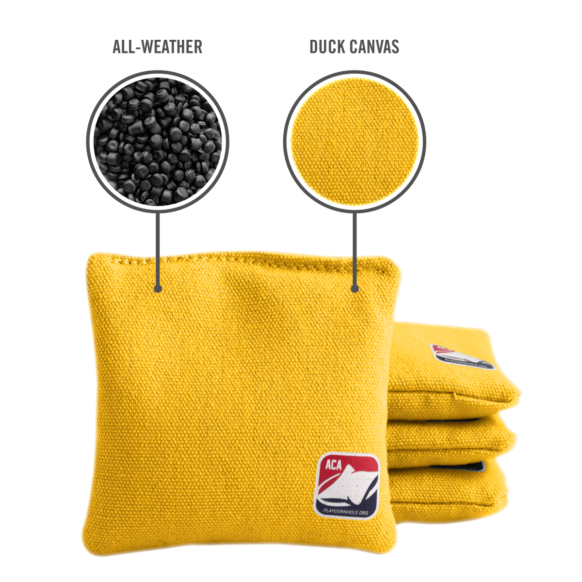 Yellow Daily 44x Cornhole Bags - American Cornhole Association