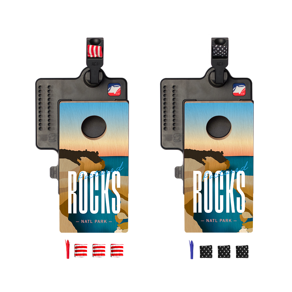 Pictured Rocks Double Chuck Mini Cornhole Tabletop Game