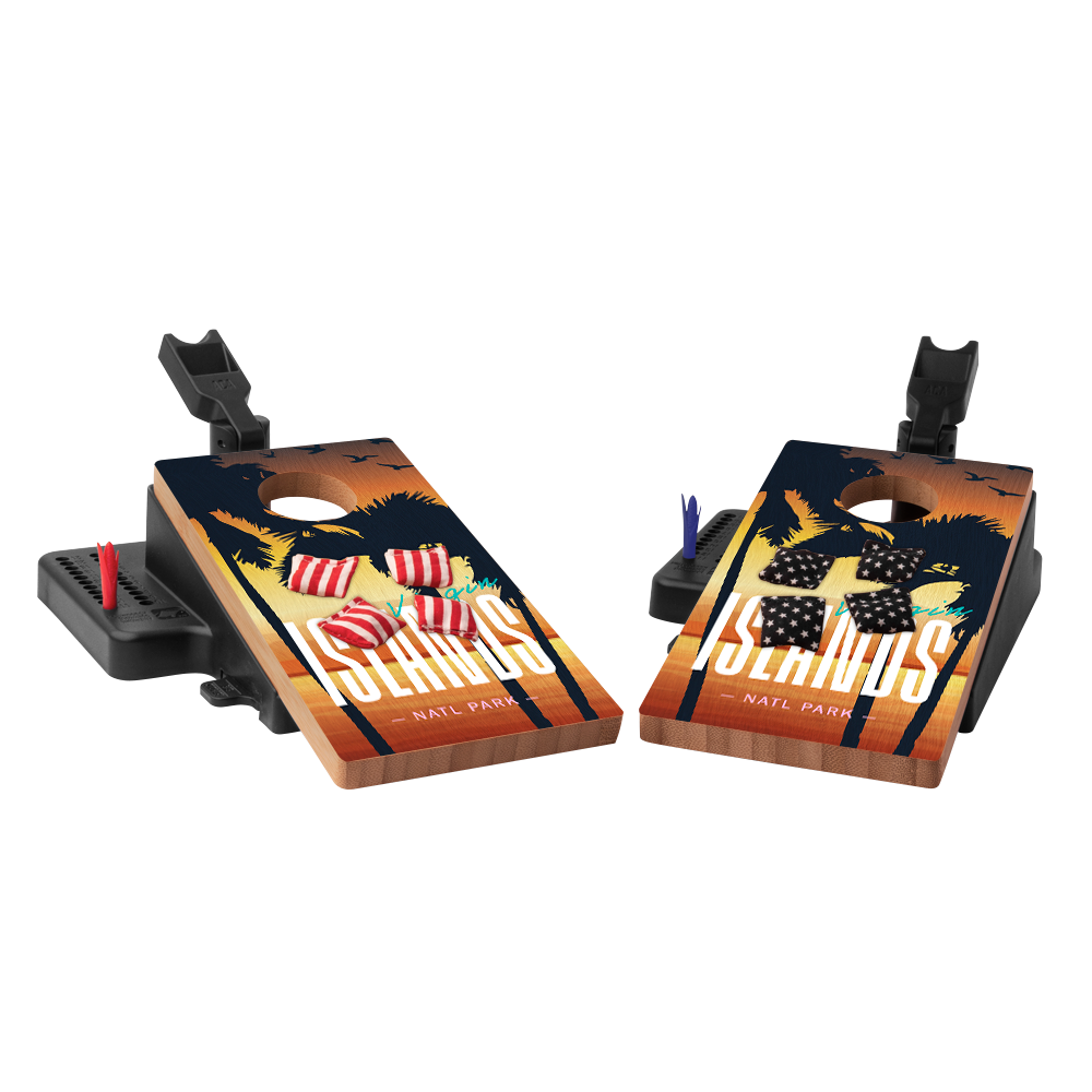Virgin Islands Double Chuck Mini Cornhole Tabletop Game