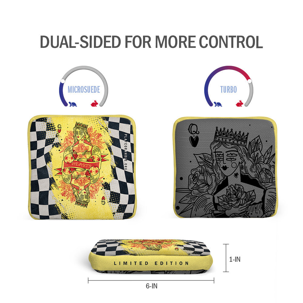 Queen Of Hearts Limited Edition Synergy Edge Cornhole Bags | 02.25 Drop