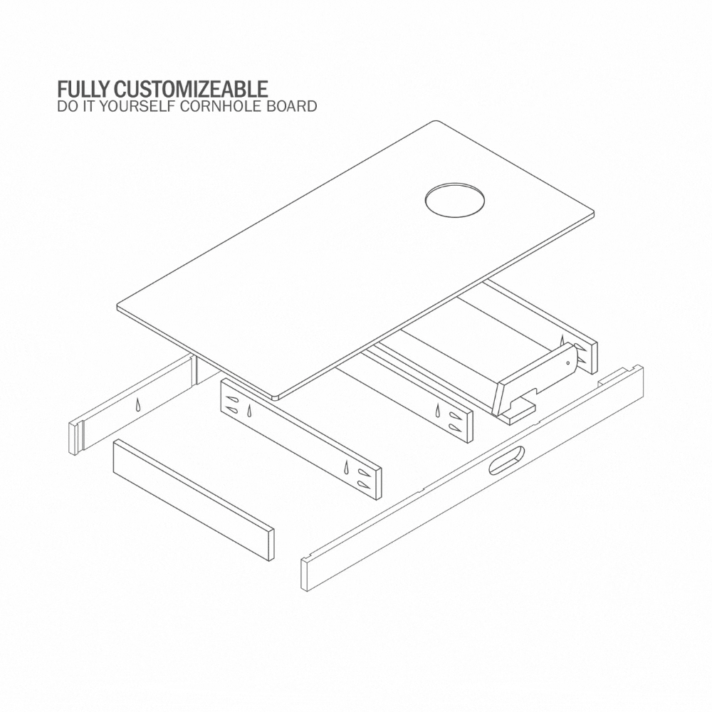 DIY "Do It Yourself" Cornhole Boards Kit