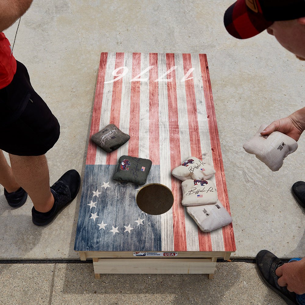 1776 American Flag Star Cornhole Boards - ACA - 000170 | American Cornhole Association