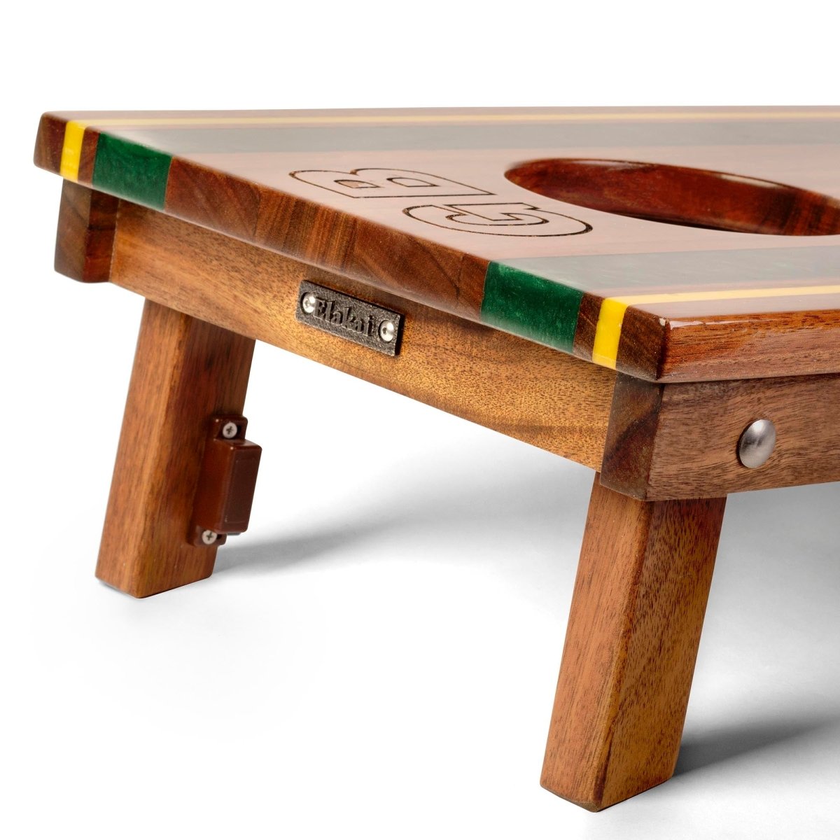 1ft x 2ft Gameday Teams Epoxy Resin Wood Compact Travel Cornhole Board Set - Pittsburgh EGCH12R-17-WB | American Cornhole Association